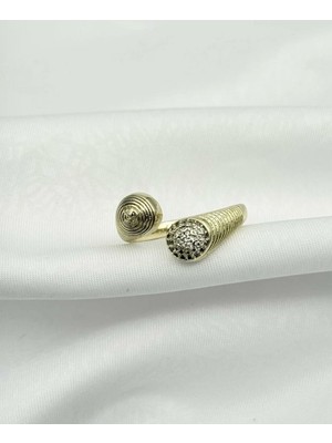 SY Aksesuar Çelik Gold Tasarım Yüzük(Ayarlanabilir)