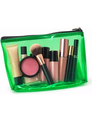 Özgürce Şeffaf Makyaj Çantası, Fermuarlı Kozmetik ve Bakım Organizeri