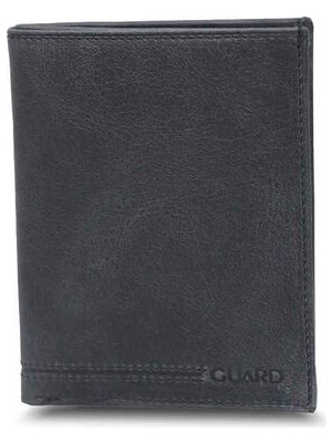 Guard Antik Siyah Hakiki Deri Çıkarılabilir Gizli Kartlıklı Erkek Cüzdan // GRD260225WT1580