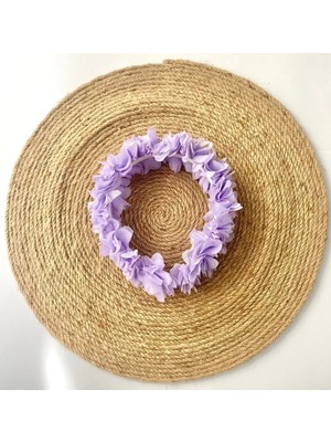 İrembaby Anne Lohusa Tacı Lila Çiçekli Lohusa Tacı (Çekim-Düğün-Kına)