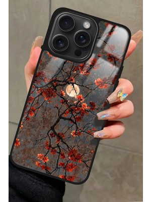 Snacase  Apple iPhone 11 Pro Max Uyumlu Van Gogh Kırmızı Ağaç Tablo Tasarımlı Parlak Silikon Kılıf