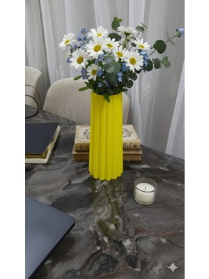 Rivon Desing Dante Beton Desenli Vazo