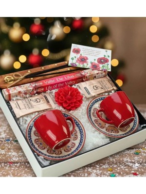 Trendevia Kişiye Özel Hediyelik Ürünler, Doğum Günü Hediyesi , Sevgiliye Hediye, Anneye Hediye , 2 Kişilik Kahve Fincanı Tütsü ve Kokulu Mum Hediye Seti