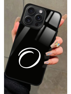 Snacase  Apple iPhone 13 Pro Max Uyumlu O Harfi Yazılı Parlak Silikon Kılıf