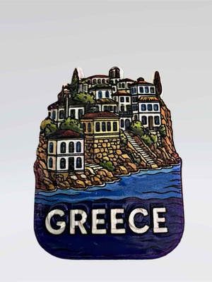 Mundy Greece (Yunanistan) Temalı Kabartmalı Polyester Magnet Buzdolabı Süsü – 5,5 cm x 7,5 cm (KOD:1085)