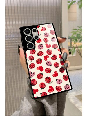 Snacase  Samsung Galaxy S22 Ultra Uyumlu Uğur Böceği Tasarımlı Parlak Silikon Kılıf