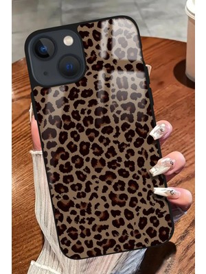 Snacase  Apple iPhone 15 Uyumlu Kahverengi Leopar Tasarımlı Parlak Silikon Kılıf