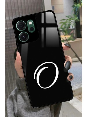 Snacase Oppo Reno 14F Uyumlu O Harfi Yazılı Parlak Silikon Kılıf