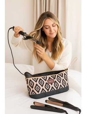 Özgürce Pratik Saç Şekillendirme Çantası, Taşınabilir ve Şık Tasarım