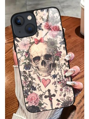 Snacase  Apple iPhone 14 Uyumlu Kurukafa Tasarımlı Parlak Silikon Kılıf