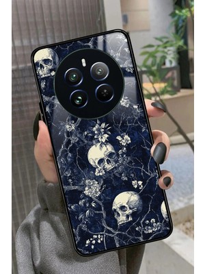 Snacase Realme 12 Uyumlu Kurukafa Tasarımlı Parlak Silikon Kılıf