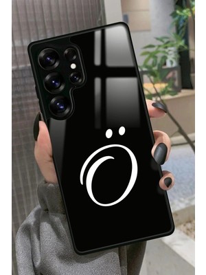 Snacase  Samsung Galaxy S25 Ultra Uyumlu O Harfi Yazılı Parlak Silikon Kılıf