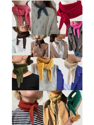 Happy Handmade Viral Pamuklu Kruvasan ATKI/1.20CM Mini Atkı/kruvasan Atkı/sophie Scarf/trend Atkı/atkı/hediyelik