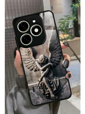 Snacase Tecno Spark 20 - 20C Uyumlu O Harfi Yazılı Parlak Silikon Kılıf