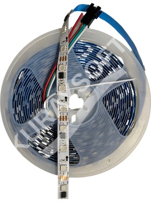 Kuraysoft TM1934 Ultra Parlak Rgb Adreslenebilir Pixel Şerit LED IP65 24V 5 Metre 60 Led/m – Dış Mekan Argb Magic Şerit LED