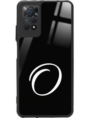 Snacase  Xiaomi Redmi Note 11 Pro Uyumlu O Harfi Yazılı Parlak Silikon Kılıf
