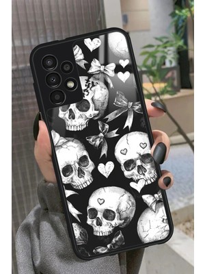 Snacase  Samsung Galaxy A13 Uyumlu Kurukafa Tasarımlı Parlak Silikon Kılıf