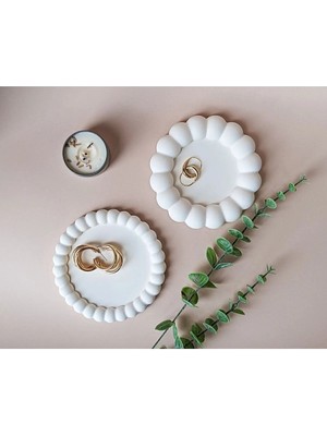 Bernami Düğün Pinterest Bubble Bardak Altlığı 2’li Set , Dekoratif Takı Tabağı , Bubble Takı Tabağı