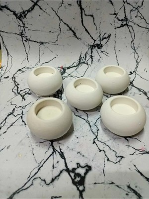 Bernami Düğün Pinterest Dekoratif Yuvarlak Tealight Mumluk – Çok Amaçlı Kullanım (5’li Set)