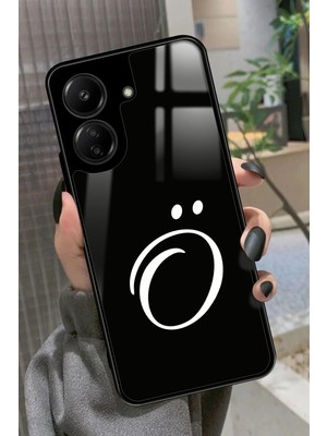 Snacase  Xiaomi Redmi 13C Uyumlu O Harfi Yazılı Parlak Silikon Kılıf