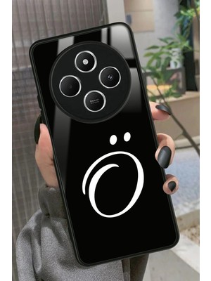 Snacase  Xiaomi Redmi 14C Uyumlu O Harfi Yazılı Parlak Silikon Kılıf