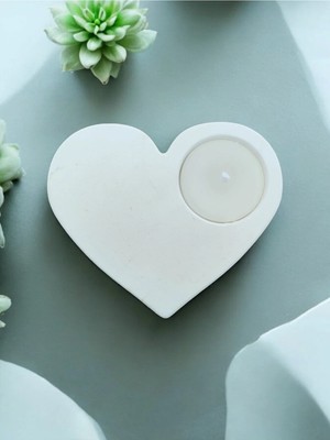 Bernami Düğün Pinterest Kalp Şeklinde Beton Mumluk – Minimal Tasarım