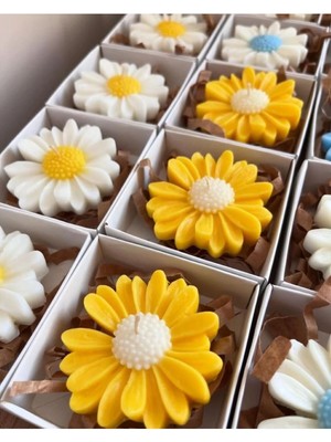 Bernami Düğün Pinterest Kutulu Mum, Nikah Şekeri, Doğum, Sünnet, Düğün Nişan Söz, Kına, Doğum Günü 1 Adet Papatya Mum