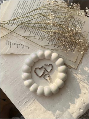 Bernami Düğün Pinterest Bubble Dekoratif Beton Tabak Bardak Altlığı Takı Tabağı