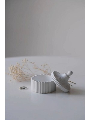 Bernami Düğün Pinterest Dekoratif Kapaklı Takı Kutusu | Beyaz