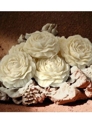 Bernami Düğün Pinterest Dekoratif Şakayık Çiçeği Kokulu Mum 2'li