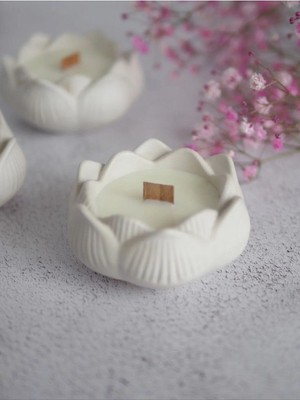 Bernami Düğün Pinterest Lotus Takı Tabağı Dekorasyon ve Mumluk - 1 Adet