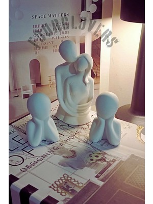 Bernami Düğün Pinterest Dekoratif 2 Çocuklu Aile Obje Biblo Seti