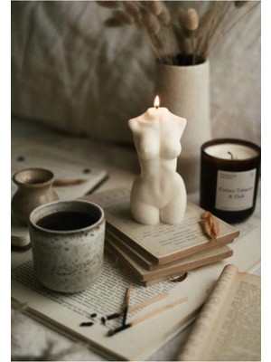 Bernami Düğün Pinterest 1 Adet Kokulu Kadın Büst Dekoratif Mum