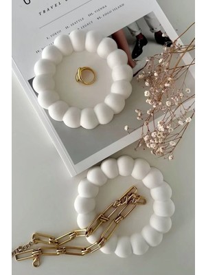 Bernami Düğün Pinterest Bubble Dekoratif Tabak, Bardak Altlığı 2’li Set