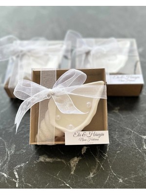 Bernami Düğün Pinterest Kutulu Istiridye Incili Mum Nişan 50 Adet