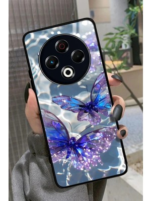 Snacase Tecno Spark 30 Uyumlu Pembe Çiçek Tasarımlı Parlak Silikon Kılıf