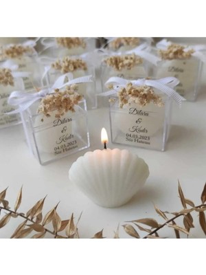 Bernami Kdekoratif Pinterest Çiçekli Istiridye Hediyelik Mum Kdekoratif Nikah Nişan Söz Mevlut 15 Adet