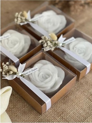 Bernami Şamdan Pinterest Kutu Mum Hediyelik Nişan Söz Biblo Nikah 30 Adet