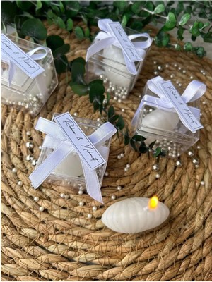Bernami Dekoratif Pinterest 10 Adet Mika Kutulu Istiridye Mum Dekoratif ,nişan ,nikah ,davet ,doğum Günü