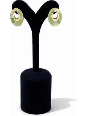 Pangu Lak Kaplama Akrilik Oval Bijuteri Küpe