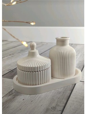 Bernami Mevlüt Pinterest 3 Lü Set Oval Tepsi Vazo Kapaklı Dekoratif Kutu Obje Süs Eşyası Biblo
