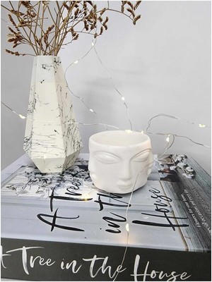 Bernami Şamdan Pinterest Adler Saksı - Beyaz