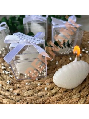 Bernami Kdekoratif Pinterest Özel Tasarım 15 Adet Süslemeli Istiridye Mum. Düğün, Kına, Nişan, Söz, Kdekoratif Hediyelik