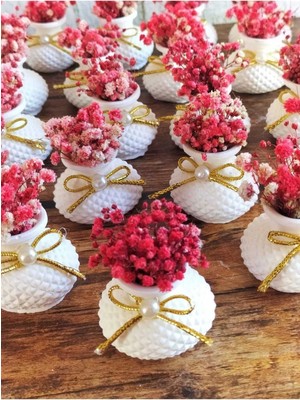 Bernami Kdekoratif Pinterest Kdekoratif Nişan Söz Kdekoratif Şeker Hediyelik Taştan Mini Vazo Kuruçiçekli - 25 Adet