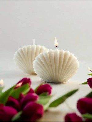 Bernami Mevlüt Pinterest 2 Adet Mini Istiridye Mum Mevlüt Nişan Mevlüt Süsü Zambak Kokulu 7X5CM