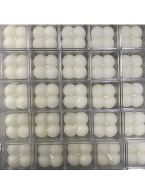 Bernami Kdekoratif Pinterest 50 Adet Mika Kutulu Beyaz Mini Bubble Kokulu Mum Seti