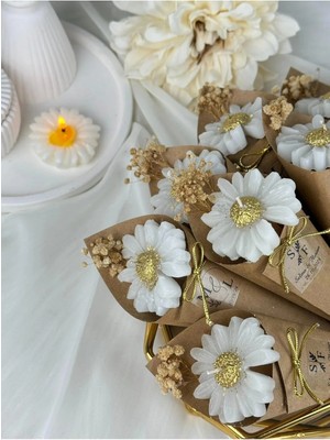 Bernami Mevlüt Pinterest El Yapımı Papatya Koni Mum – 20 Adet Zarif Özel Gün Hediyesi