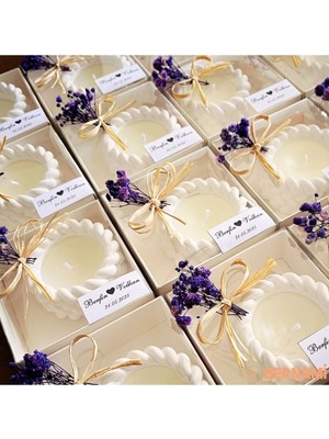 Bernami Nikah Pinterest Taş Tozu Burgu Mum Beyaz Kutu Nikah, Nişan, Düğün, Özel Gün, Isime Özel Etiket Süsleme - 15 Adet