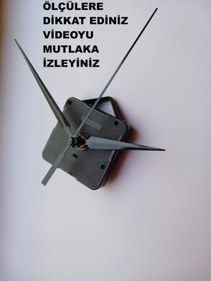 Cnr Shop Saat Mekanizması, 16 mm Şaft Boyu Sessiz Çalışır Saat Motoru Akrep-Yelkovan-Saniye-(Askılı)