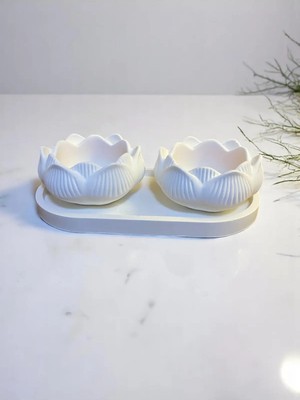 Bernami Biblo Pinterest Lotus Mumluk Ikili ve Tepsili Mumlar Dahil